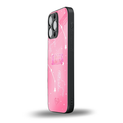 Aries Aura iphone 15 pro max mobile cover | shockproof glass phone case