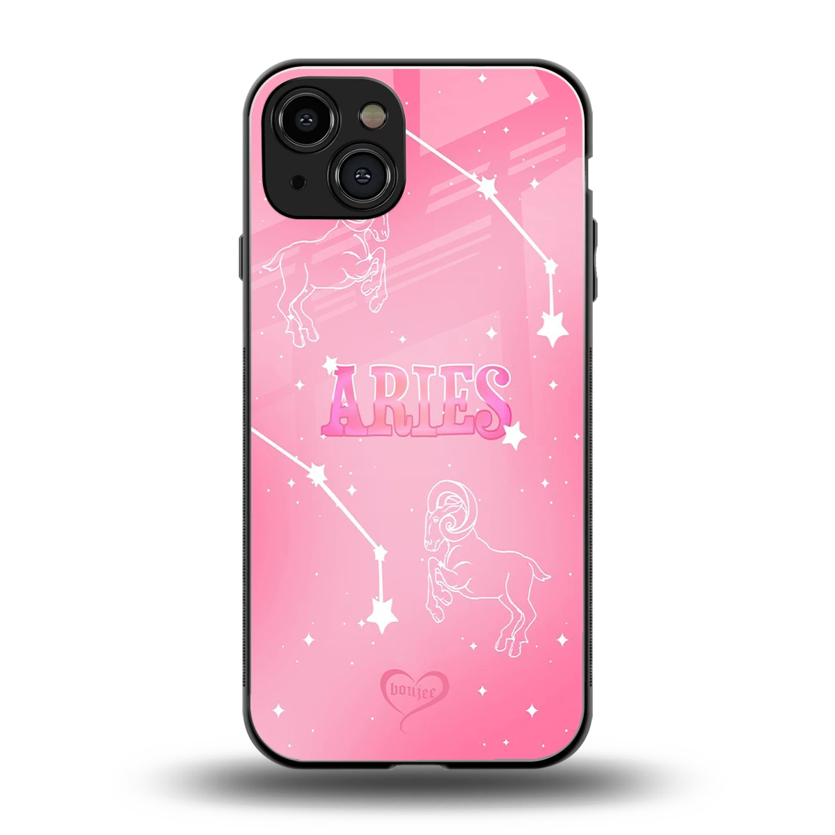 Aries Aura back phone cover | glass case for iphone 15