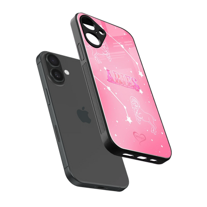 Aries Aura sleek iphone 16 plus cover with tempered glass back and TPU edges