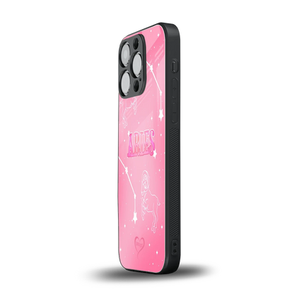 Aries Aura iphone 16 pro mobile cover | shockproof glass phone case