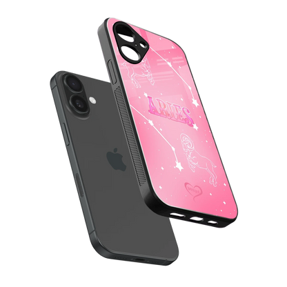 Aries Aura sleek iPhone 16 cover with tempered glass back and TPU edges