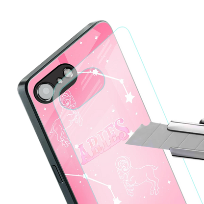 Aries Aura stylish phone case for iphone 17e | glossy glass and slim fit