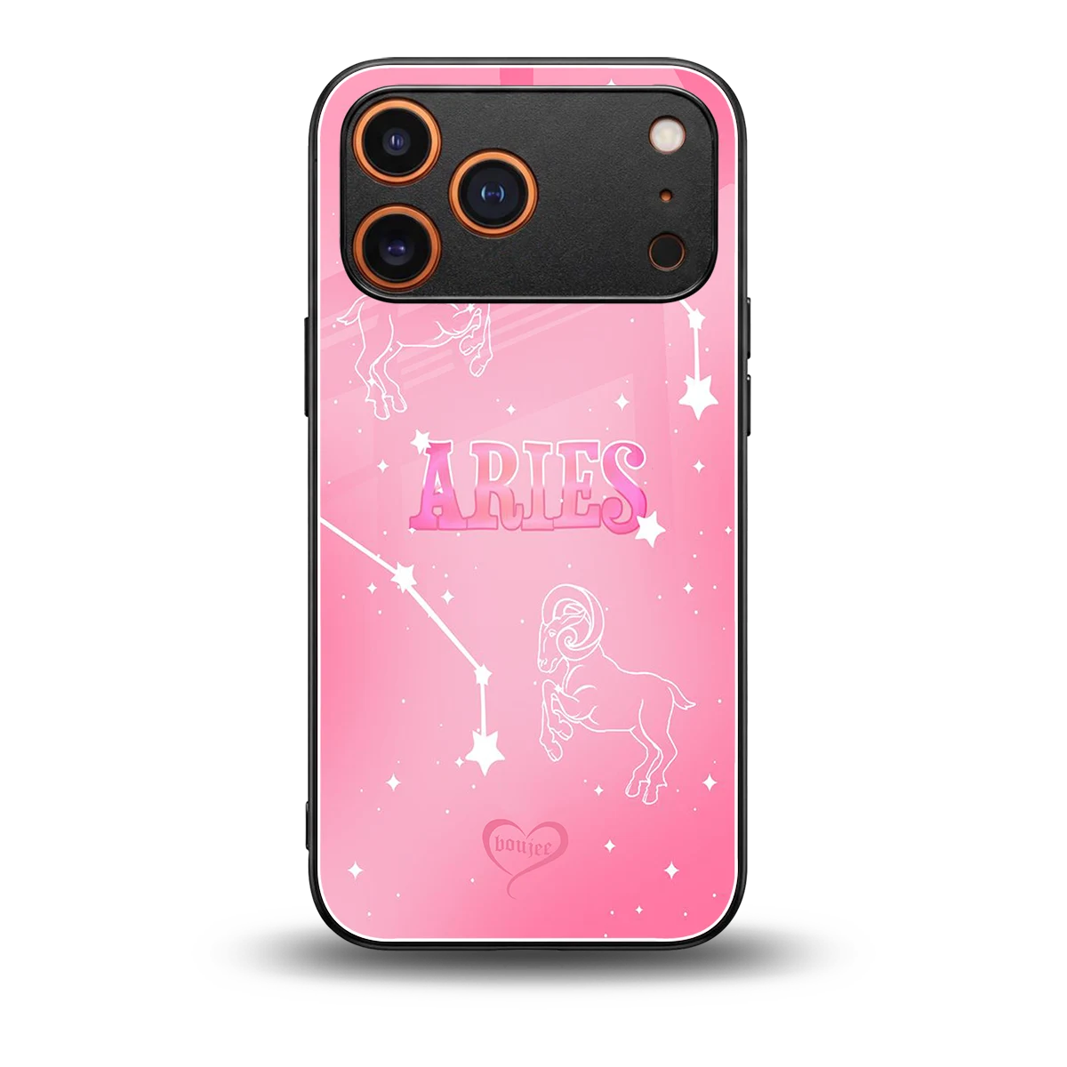 Aries Aura back phone cover | glass case for iphone 17 pro