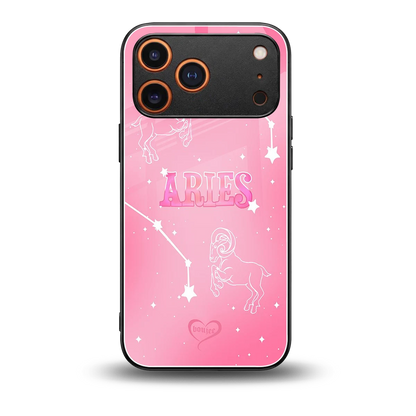 Aries Aura back phone cover | glass case for iphone 17 pro