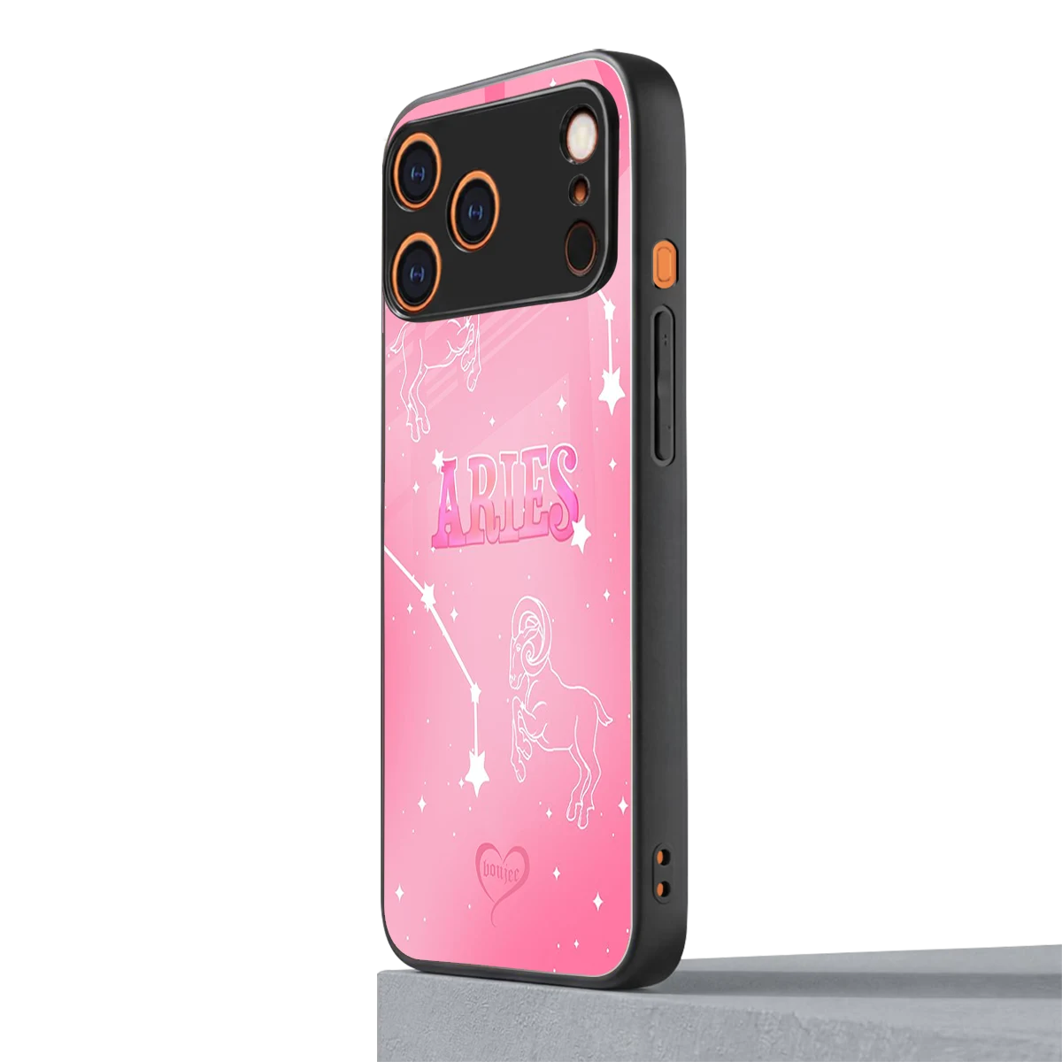Aries Aura iphone 17 pro max mobile cover | shockproof glass phone case