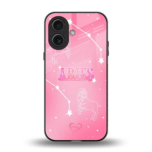 Aries Aura back phone cover | glass case for iphone 17