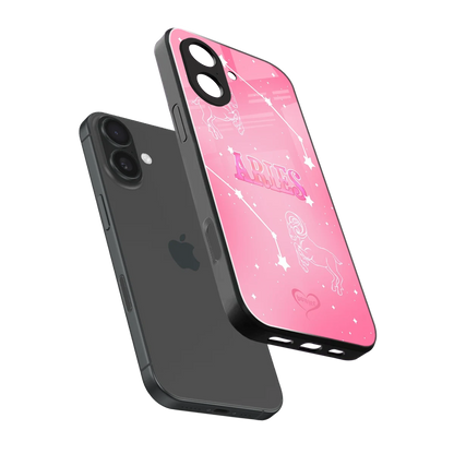 Aries Aura sleek iphone 17 cover with tempered glass back and TPU edges