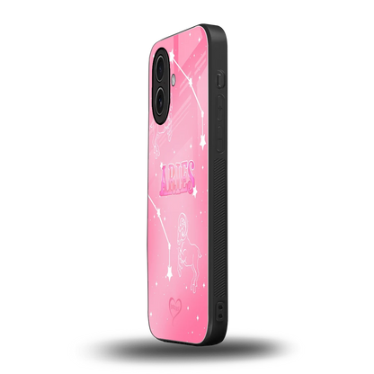 Aries Aura iphone 17 mobile cover | shockproof glass phone case