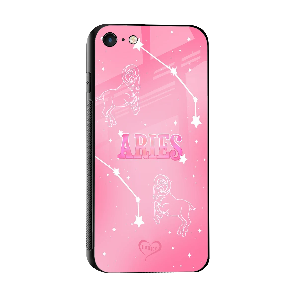 Aries Aura sleek iphone 7 cover with tempered glass back and TPU edges