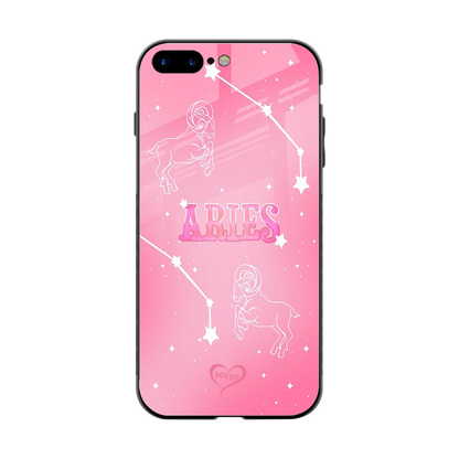 Aries Aura back phone cover | glass case for iphone 7 plus