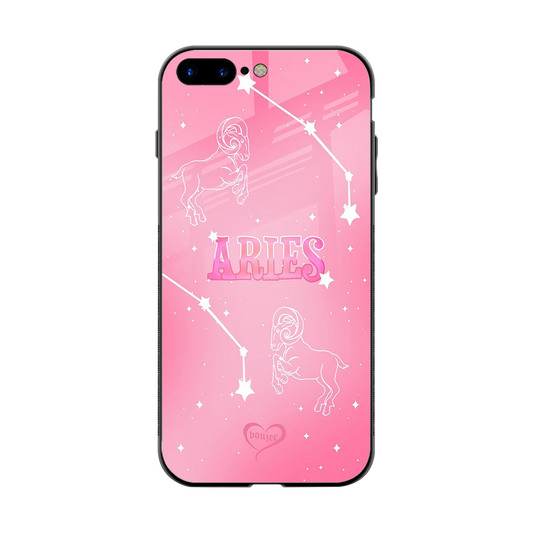 Aries Aura back phone cover | glass case for iphone 8 plus