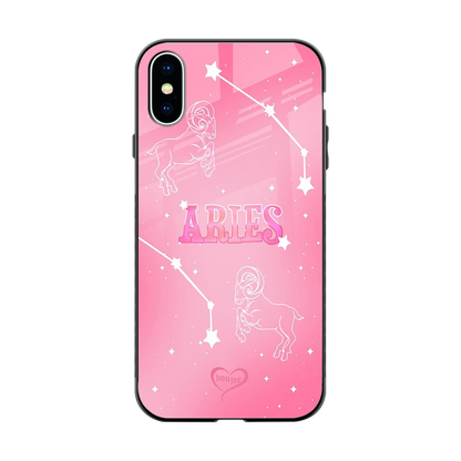 Aries Aura back phone cover | glass case for iphone x