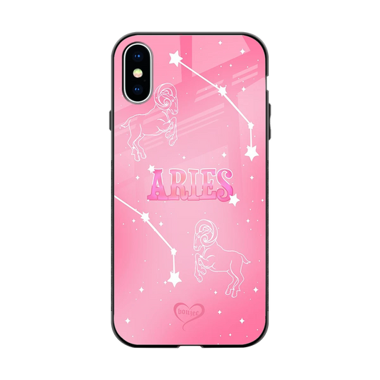 Aries Aura back phone cover | glass case for iphone x