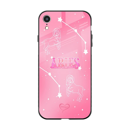 Aries Aura back phone cover | glass case for iphone xr