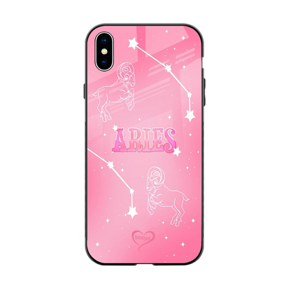 Aries Aura back phone cover | glass case for iphone xs max