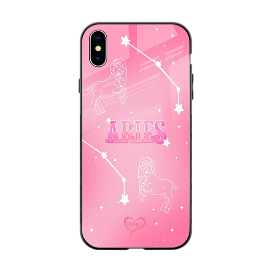 Aries Aura back phone cover | glass case for iphone xs max
