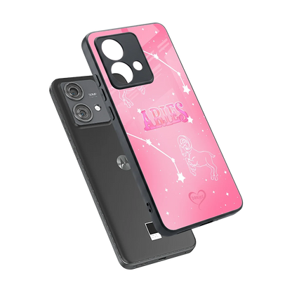 Aries Aura sleek motorola edge 40 neo 5g cover with tempered glass back and TPU edges