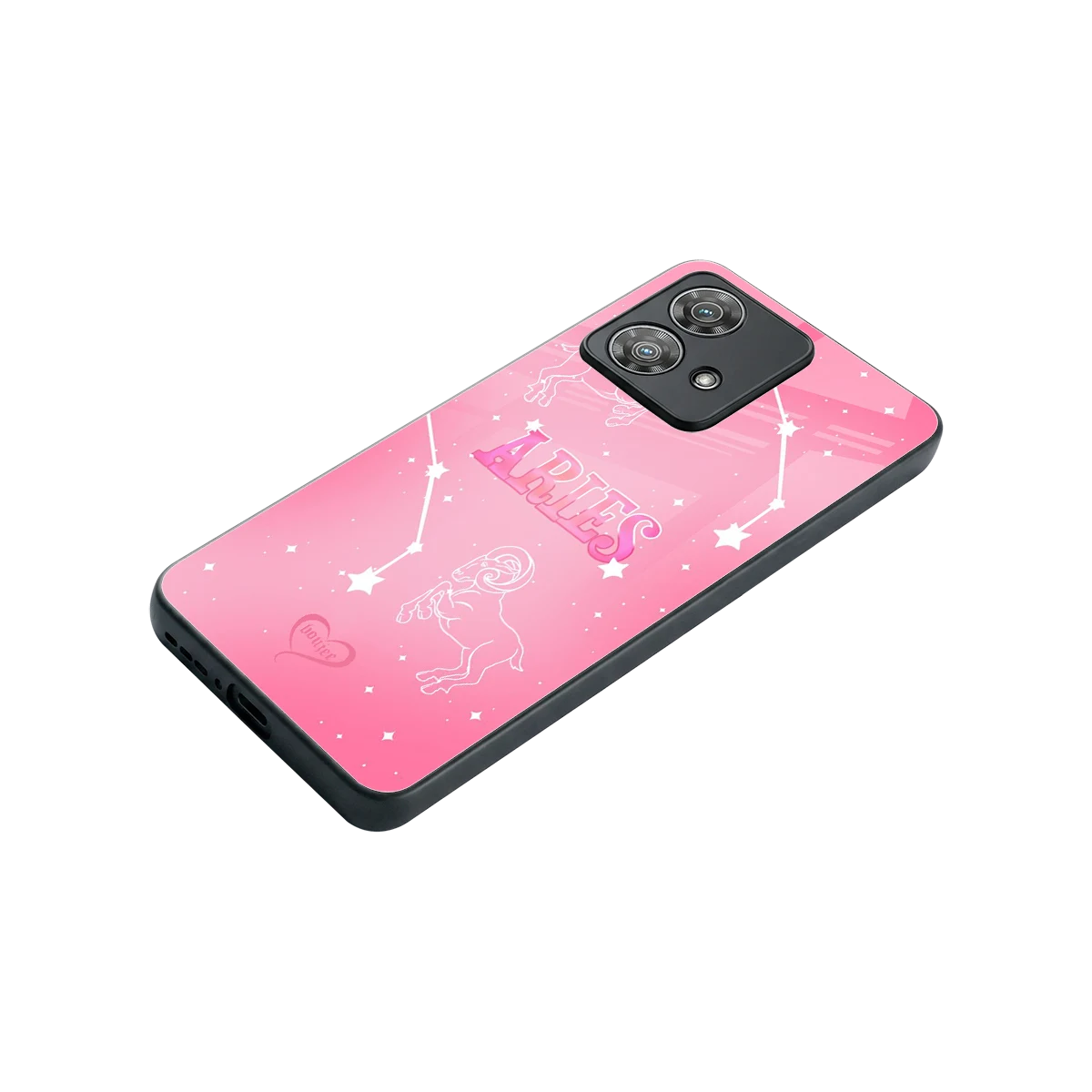 Aries Aura stylish phone case for motorola edge 40 neo 5g | glossy glass and slim fit