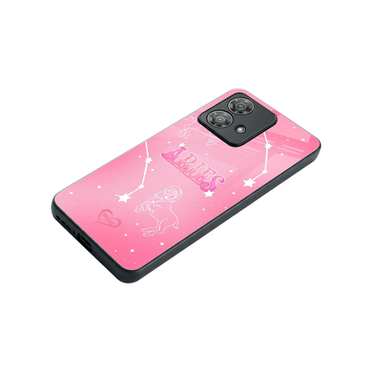 Aries Aura stylish phone case for motorola edge 40 neo 5g | glossy glass and slim fit