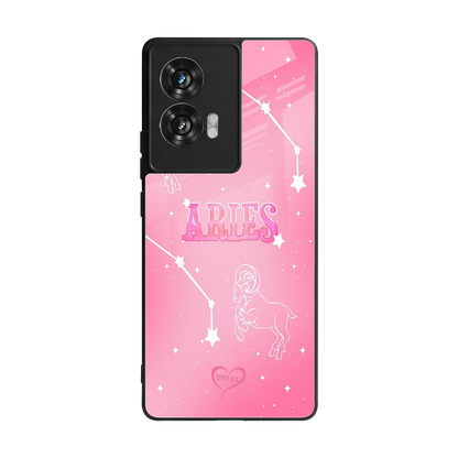 Aries Aura back phone cover | glass case for motorola edge 50 fusion