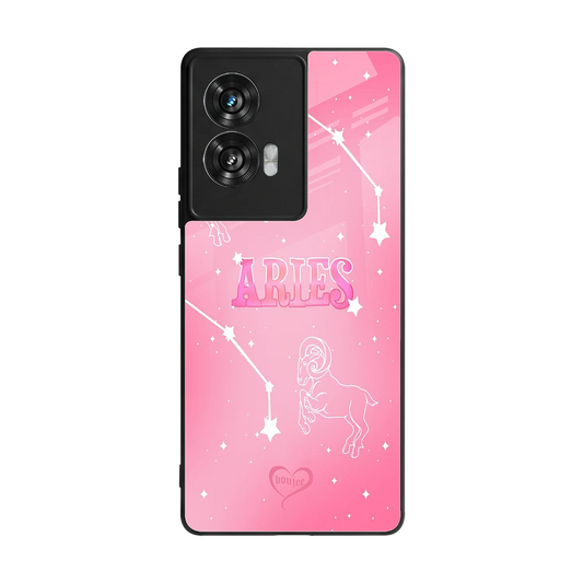 Aries Aura back phone cover | glass case for motorola edge 50 fusion