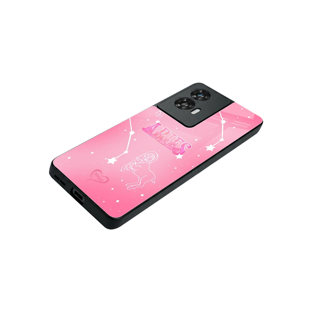 Aries Aura stylish phone case for motorola edge 50 fusion | glossy glass and slim fit