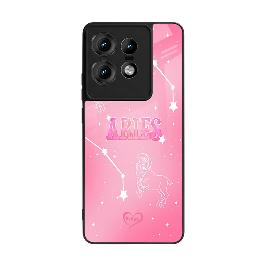 Aries Aura back phone cover | glass case for motorola edge 50 pro