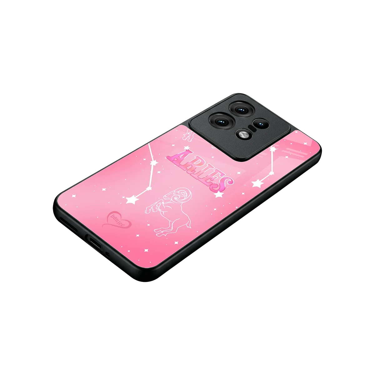 Aries Aura stylish phone case for motorola edge 50 pro | glossy glass and slim fit