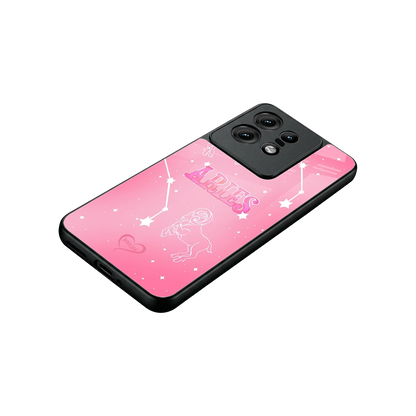 Aries Aura stylish phone case for motorola edge 50 pro | glossy glass and slim fit