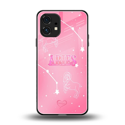 Aries Aura back phone cover | glass case for nothing phone 1