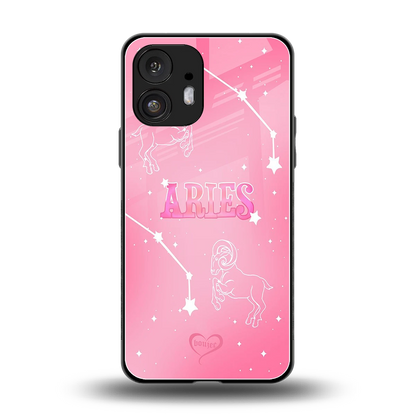 Aries Aura back phone cover | glass case for nothing phone 2