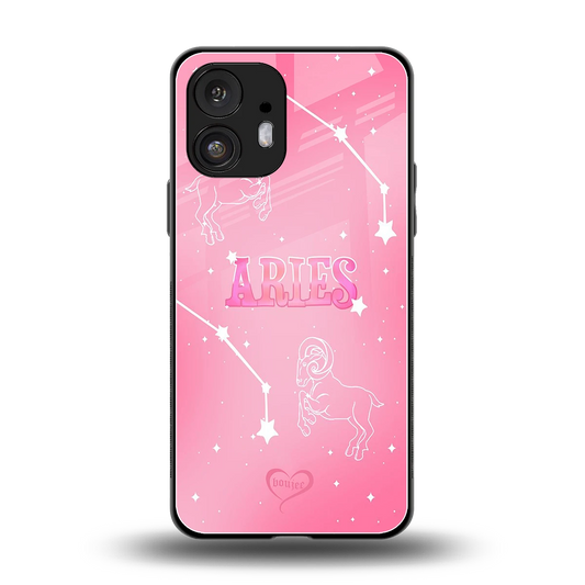 Aries Aura back phone cover | glass case for nothing phone 2