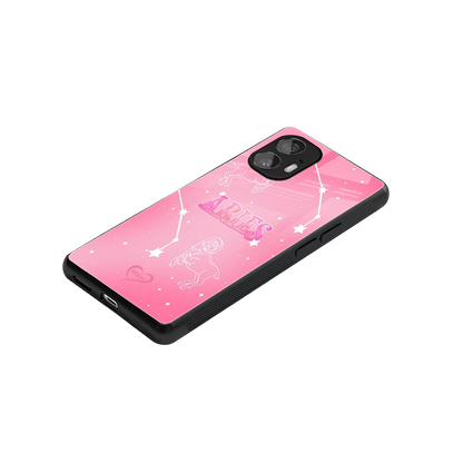 Aries Aura stylish phone case for nothing phone 2 | glossy glass and slim fit