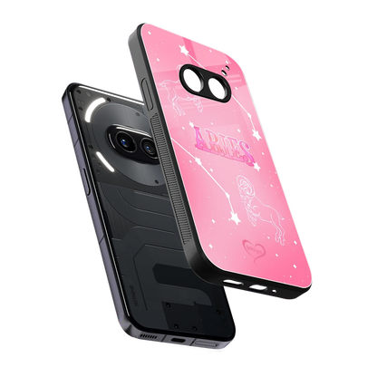Aries Aura sleek nothing phone 2a cover with tempered glass back and TPU edges
