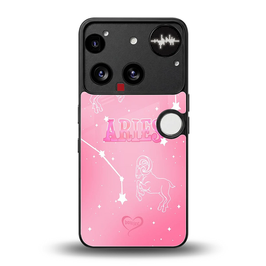Aries Aura back phone cover | glass case for nothing phone 3