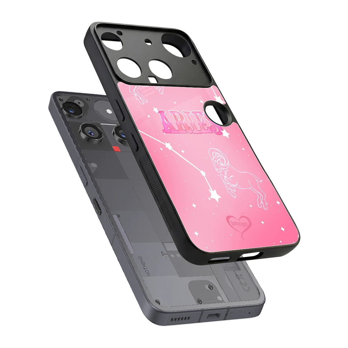 Aries Aura sleek nothing phone 3 cover with tempered glass back and TPU edges