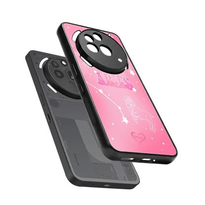 Aries Aura sleek nothing phone 3a pro cover with tempered glass back and TPU edges