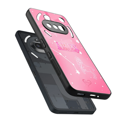 Aries Aura sleek nothing phone 3a cover with tempered glass back and TPU edges
