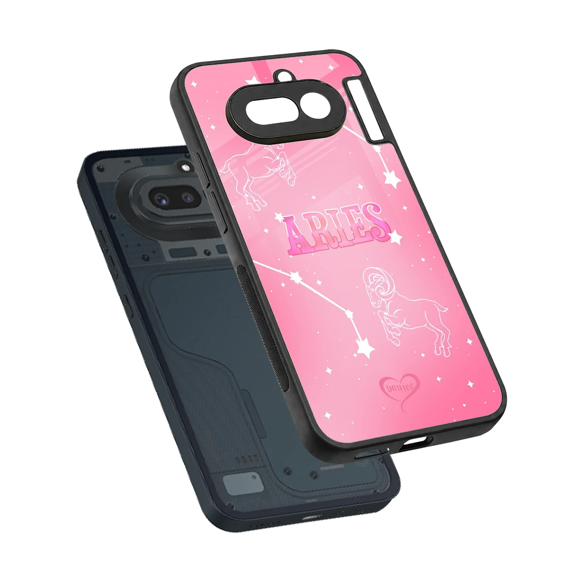 Aries Aura sleek nothing phone 4a cover with tempered glass back and TPU edges
