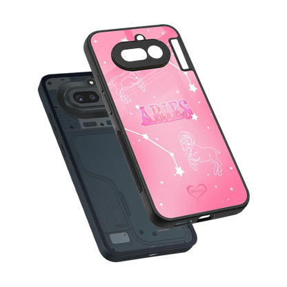 Aries Aura sleek nothing phone 4a cover with tempered glass back and TPU edges