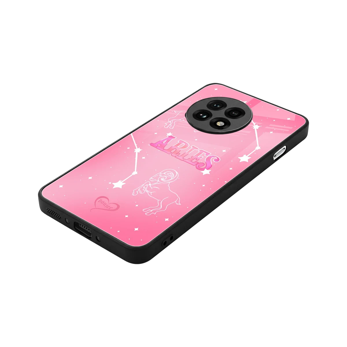 Aries Aura stylish phone case for oneplus 13r | glossy glass and slim fit