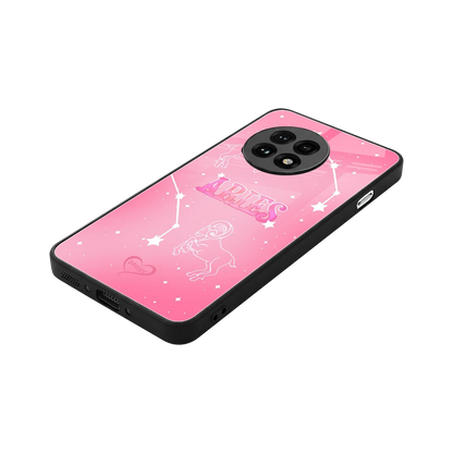 Aries Aura stylish phone case for oneplus 13r | glossy glass and slim fit