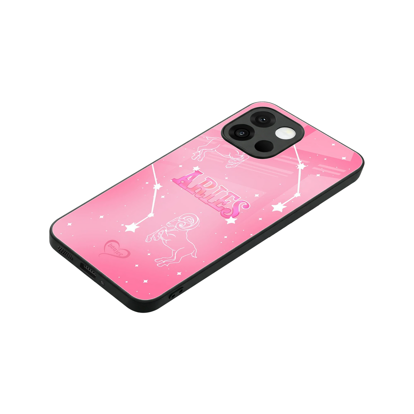 Aries Aura stylish phone case for oneplus 13s | glossy glass and slim fit
