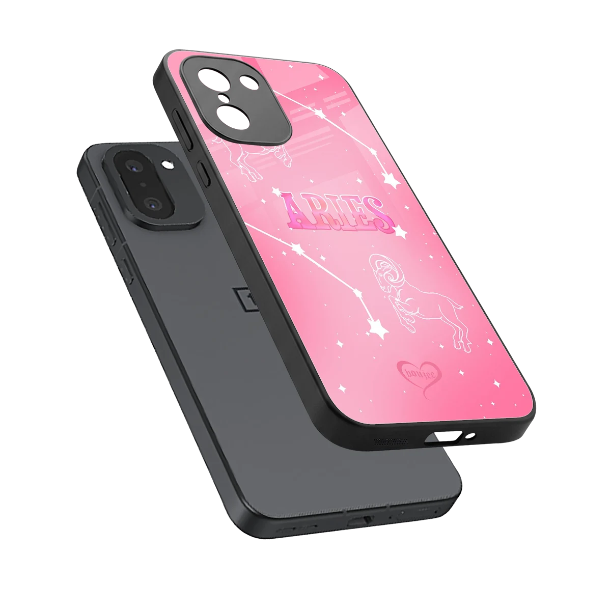 Aries Aura sleek oneplus 15r cover with tempered glass back and TPU edges
