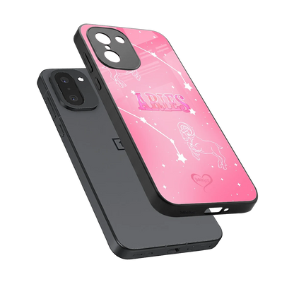 Aries Aura sleek oneplus 15r cover with tempered glass back and TPU edges