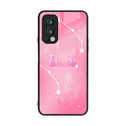 Aries Aura back phone cover | glass case for oneplus nord 2