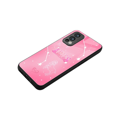 Aries Aura stylish phone case for oneplus nord 2 | glossy glass and slim fit