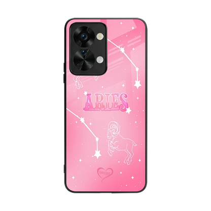 Aries Aura back phone cover | glass case for oneplus nord 2t