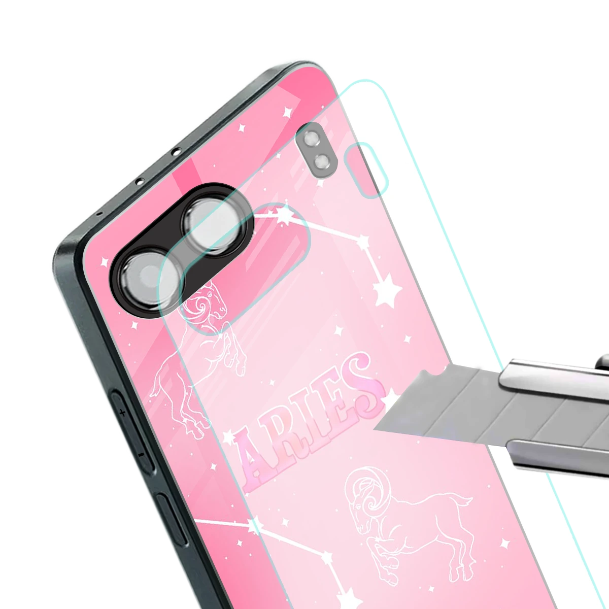 Aries Aura stylish phone case for oneplus nord 4 | glossy glass and slim fit