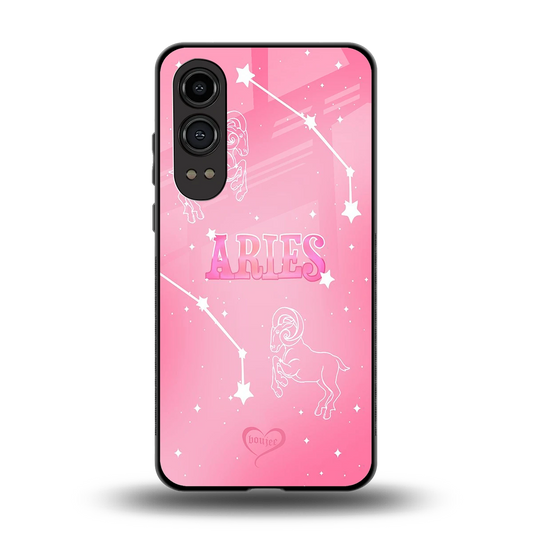 Aries Aura back phone cover | glass case for oneplus nord ce 4 lite